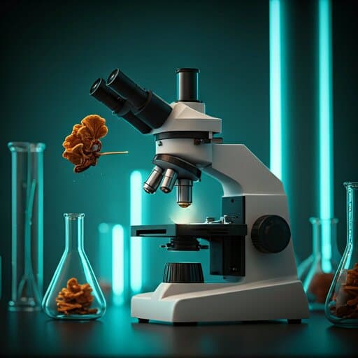 Laboratory equipment used to study mushroom compound effects on metabolism
