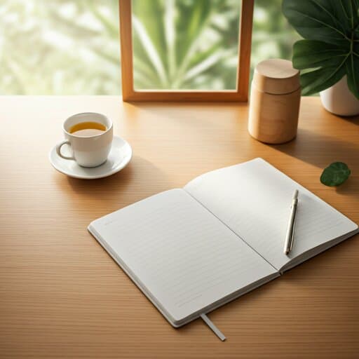 A goal-setting journal and planning materials