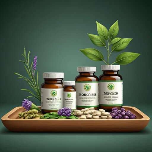 Spirulina supplements alongside other wellness products